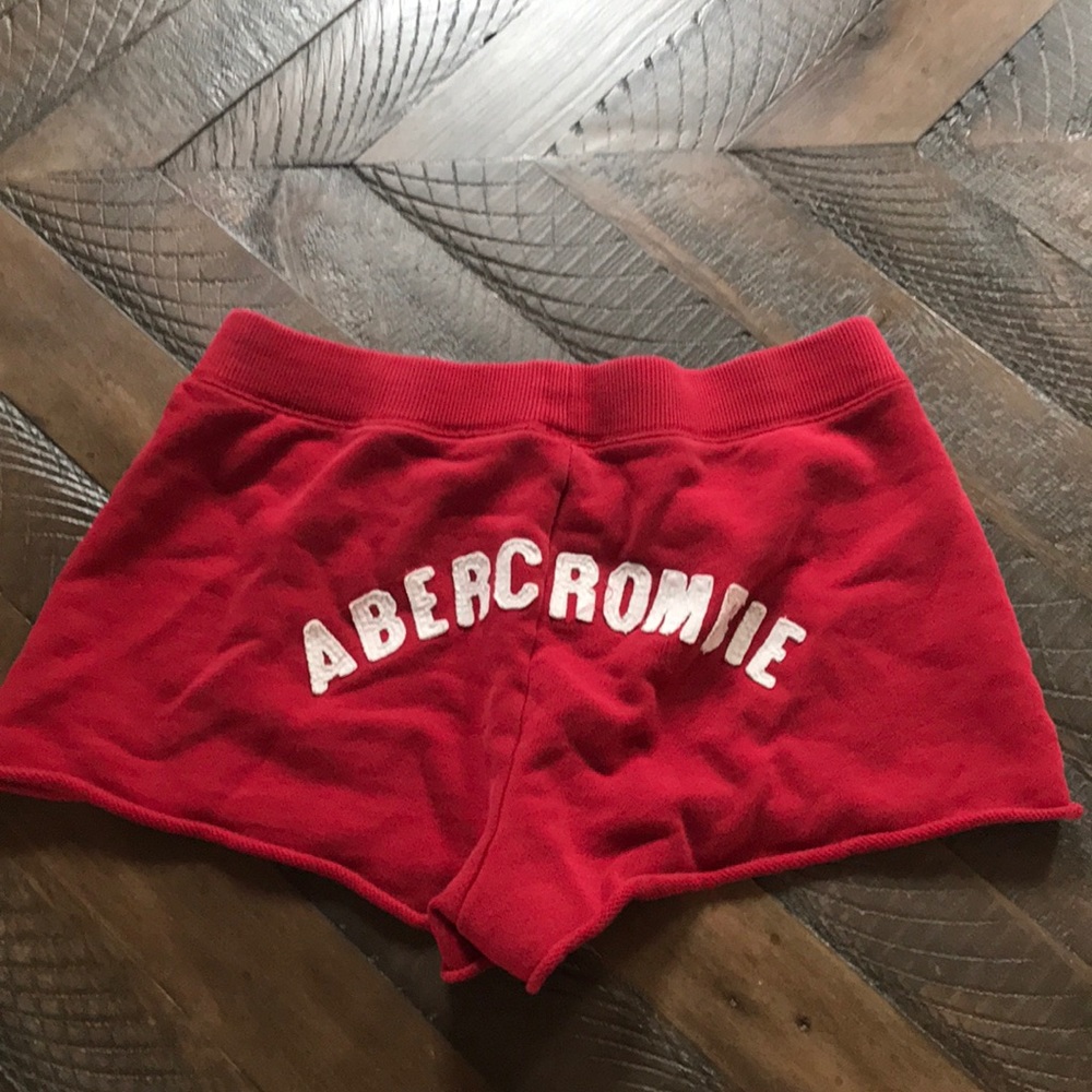 Abercrombie & Fitch red sweat-shorts